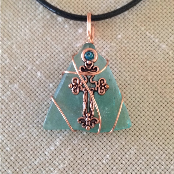 17 Pack Pendants Sea Glass Vintage Glass Wire Wrapped Hand Crafted - Picture 10 of 12